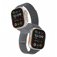 Ремешок Keephone iBands, Silicone Magnetic Snap Light Grey + Dark Grey (KPIBA49LGYDGY)
