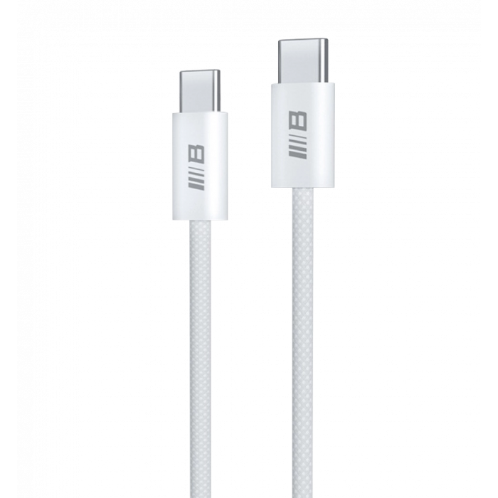 Кабель Blueo Braided PD Fast Charging USB-C to USB-C Cable (1m) White
