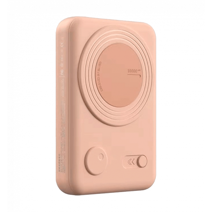 Additional battery Blueo Wireless Powerbank with Stand 10000 mA Pink (P010PNK(S))