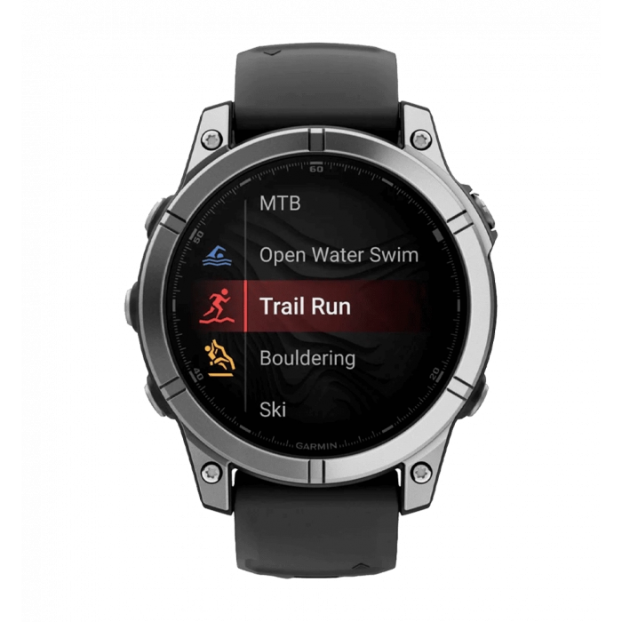 Спортивний годинник Garmin Fenix E 47mm AMOLED Stainless Steel with Black Silicone Band (010-03025-02/00) UA