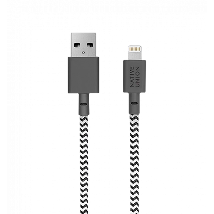 Native Union Belt Cable Lightning Zebra (1.2 m) (BELT-L-ZEB-2-NP)