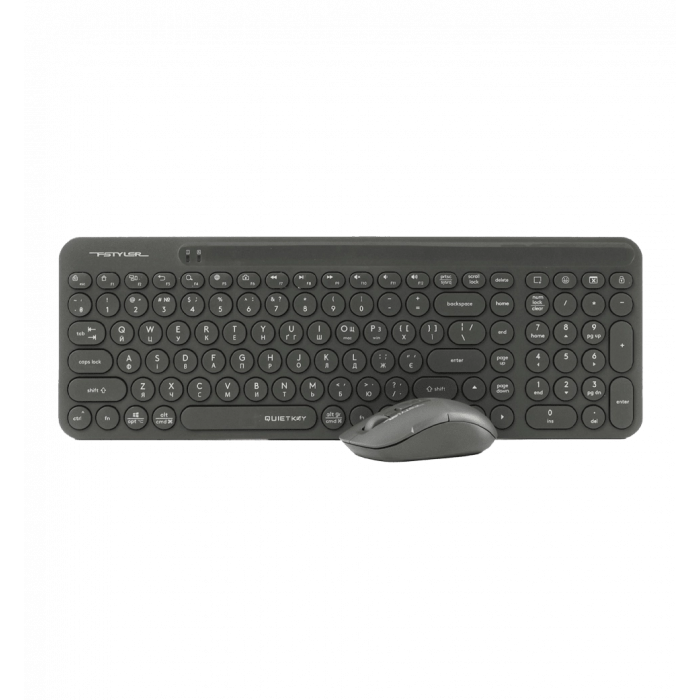 Комплект бездротовий, клавіатура з мишою, A4Tech Fstyler FG3300 Air2 (Grey), сірий колір