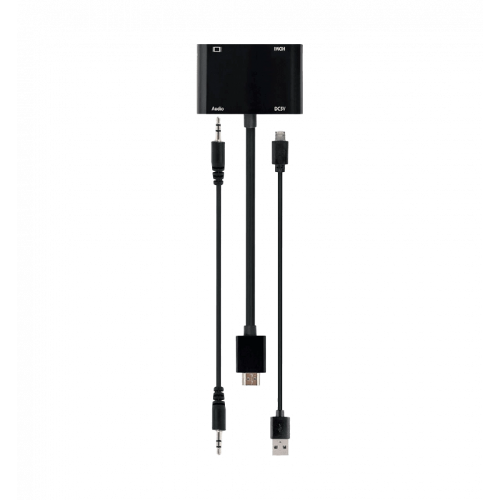 Адаптер-перехідник HDMI на HDMI/VGA Cablexpert A-HDMIM-HDMIFVGAF-01
