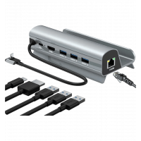 Док-cтанція для Steam Deck (HDMI 2.0,USB 2.0*3,PD,RJ45) Grey