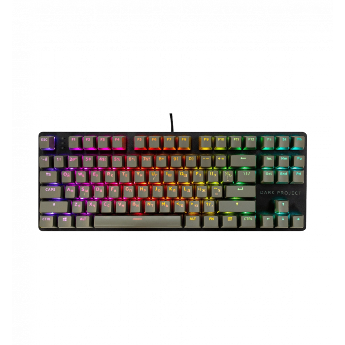 Ігрова клавіатура DARK PROJECT One KD87A Gateron Mechanical Red ENG/RU/UA (DPO-KD-87A-000300-GRD)