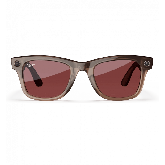 Смарт-окуляри Ray-Ban Meta Wayfarer Shiny Warm Stone/Transitions Watermelon Red (RW4008 6705P553)