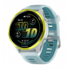 Спортивний годинник Garmin Forerunner 570  47mm Amp Yellow Aluminium with Translucent Whitestone/Turquoise Band (010-02971-01
