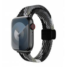 Ремінець Swictheasy Candy Braided Nylon Watch Loop for Apple Watch 40/41/42mm Black/Gray (SAW341237BY24)
