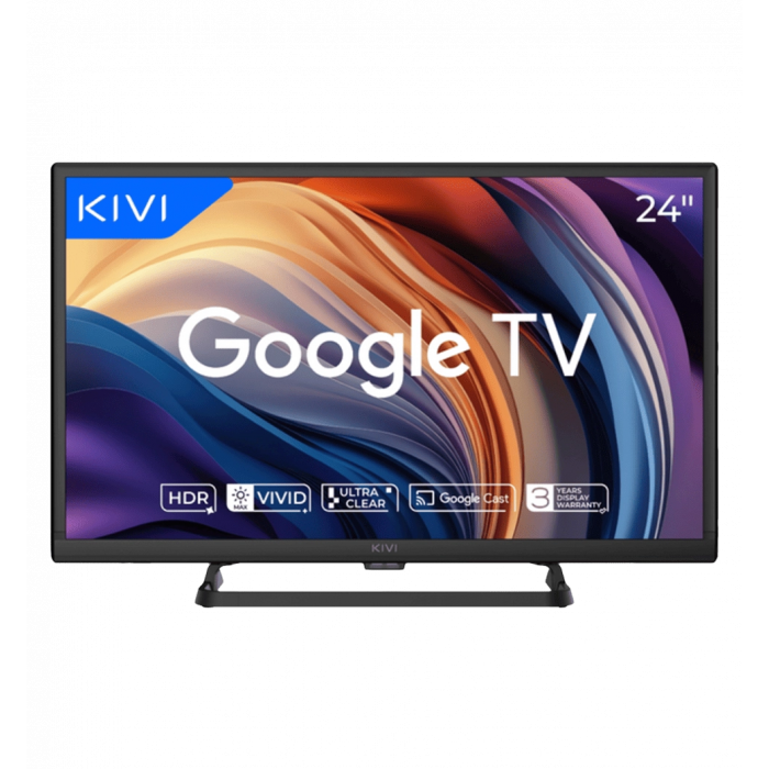 Телевізор KIVI 24", HD, Google TV 24H710QB