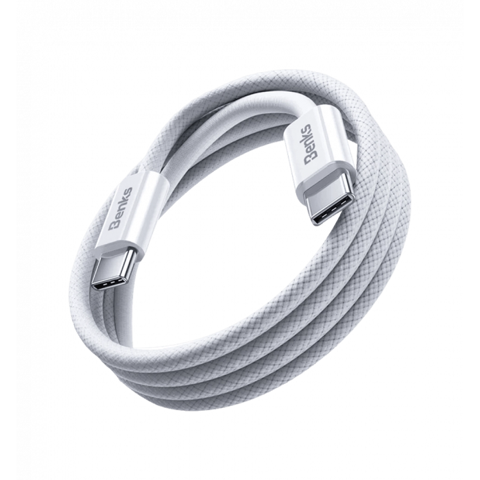 Кабель Benks D46 Type-C/Type-C White 1m (60W)