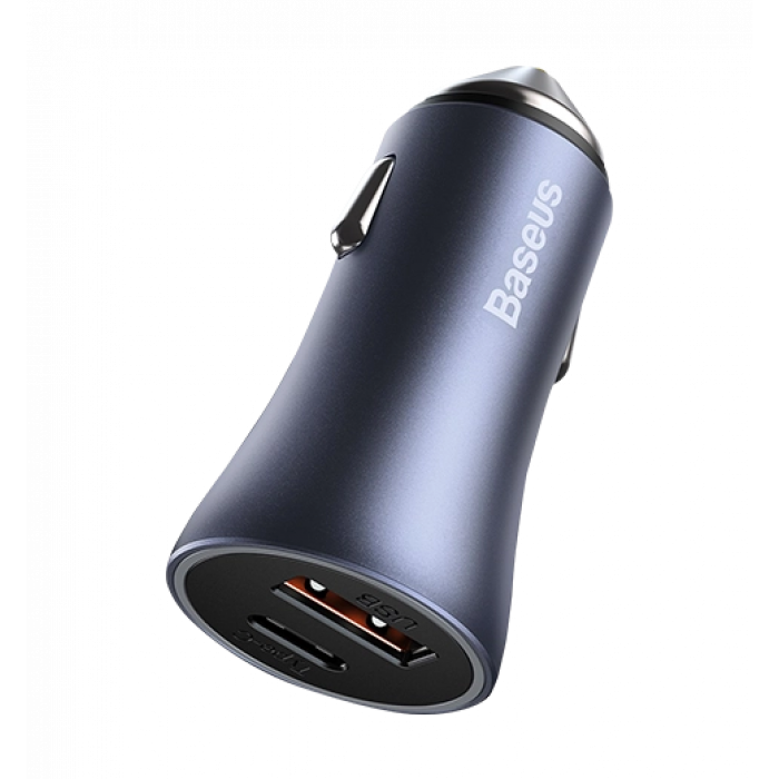 АЗП Baseus USB+USB-C Golden Contactor Pro 40W Dark Gray (CCJD-0G)