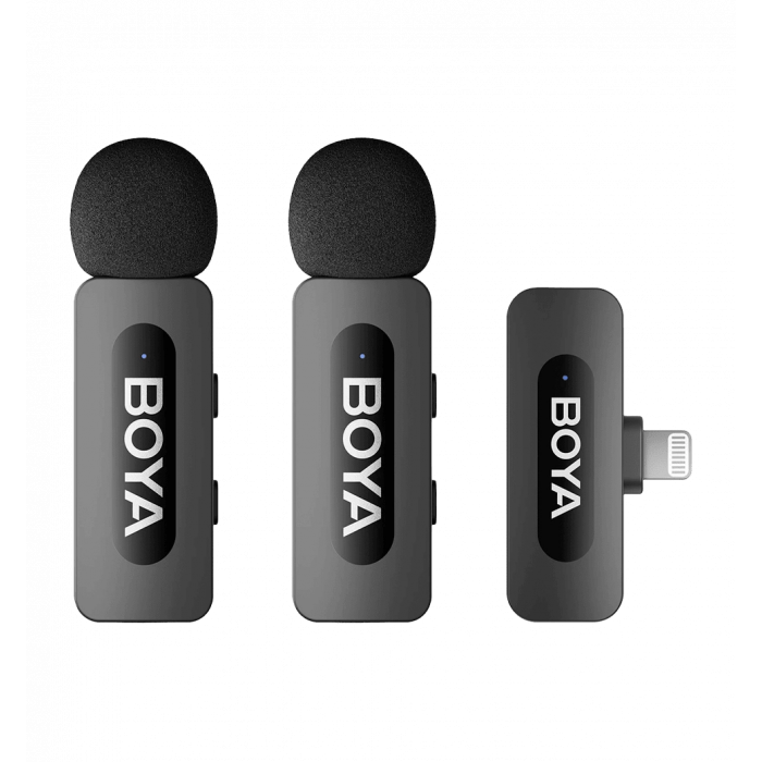 Бездротовий петличний мікрофон BOYA BY-V2 Lightning Black