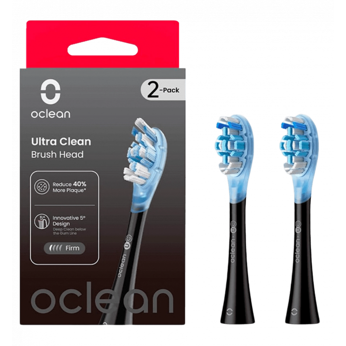 Насадка для зубної електрощітки Oclean UC02 B02 Ultra Clean Brush Head Black (2 шт) (6970810553543)