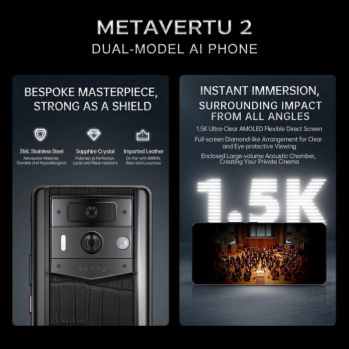 VERTU METAVERTU 2 CALFSKIN WEB3 AI PHONE 512GB Caramel Brown Calf