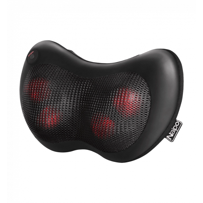 Масажер-подушка NAIPO Shiatsu Pillow Massager with Heat for Back and Neck для плеч та шиї з підігрівом