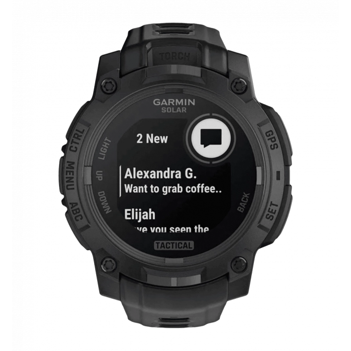 Смарт-годинник Garmin Instinct 3 45 mm Solar Tactical Edition Black with Black Band (010-02934-50)