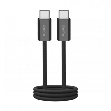 Зарядний кабель Puro Braided Cable FABK4 USB-C to USB-C, 1.5m 60W 480mbps, black PUCCCFABK415MTBLK