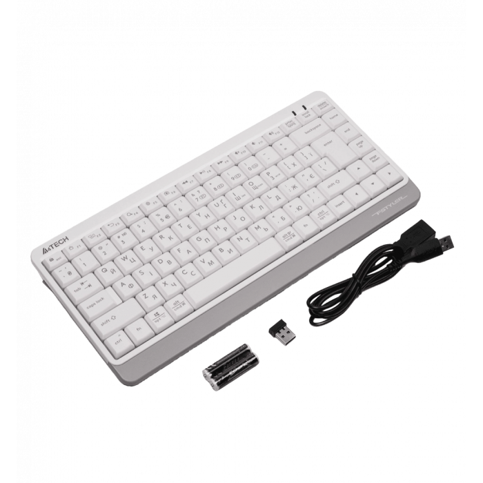 Клавіатура бездротова A4Tech Fstyler FBK11 (White),  USB, колір білий