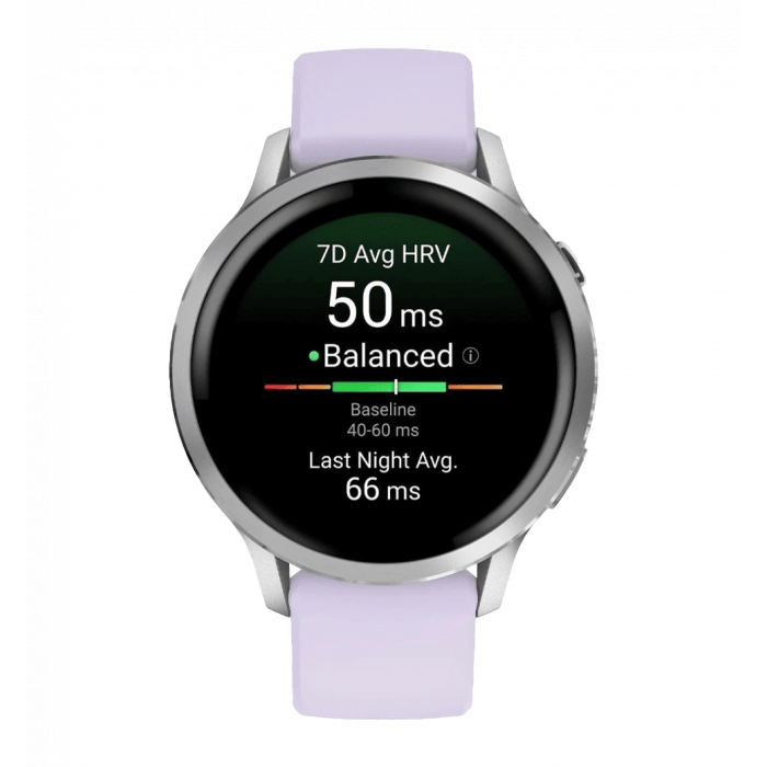 Smart watch Garmin Venu 4 41 mm Silver with Periwinkle Silicone Band (010-03013-01)