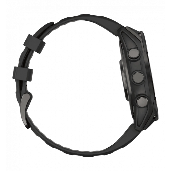 Garmin Fenix ​​8 47mm AMOLED Sapphire Carbon Gray DLC Titanium w.Black/Pebble Gray S.Band Used