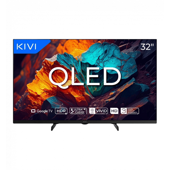 Телевізор KIVI 32", QLED, HD, Google TV 32H720QB