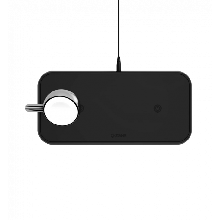 Зарядна станція Zens Dual Aluminum Wireless Charger + Watch Black (ZEDC05B/00)