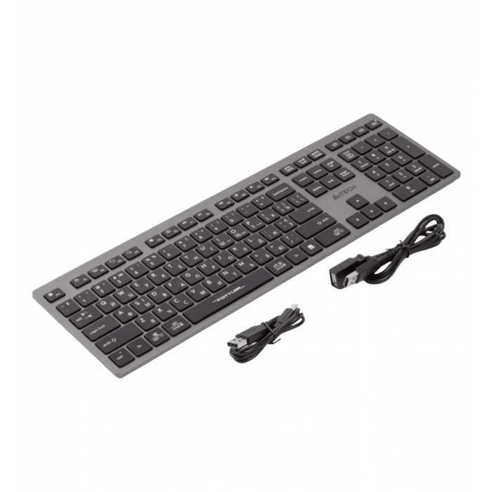 Клавіатура A4-Tech Fstyler FBX50C бездротовa, сірий