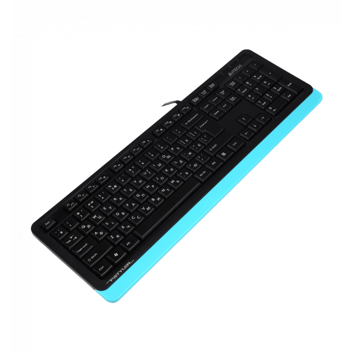 Клавіатура A4Tech Fstyler FK10 (Blue) , USB, чорний+ блакитний