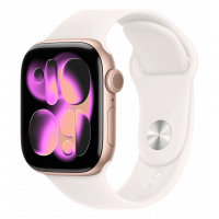 Apple Watch Series 11 GPS 46mm Rose Gold Aluminum Case with Light Blush Sport Band - S/M (MEV64)