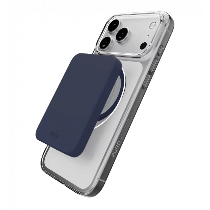 Чохол Puro Cover in TPU+PC "LITE MAG" with Magsafe for iPhone 17 Pro Max, transparent and dark blue PUIPC17P69LITEMDKBL