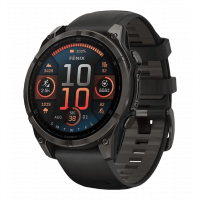 Спортивные часы Garmin Fenix ​​8 47mm AMOLED Sapphire Carbon Gray DLC Titanium w. Black/Pebble Gray S. Band (010-02904-20/2 RU)