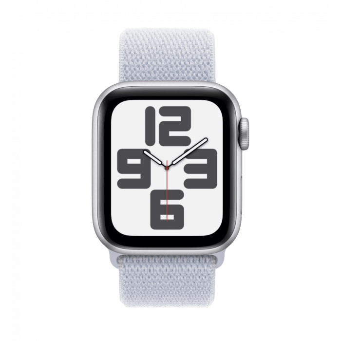 Apple Watch SE 2 2024 44mm Silver Aluminium Case with Blue Cloud Sport Loop (MXET3)