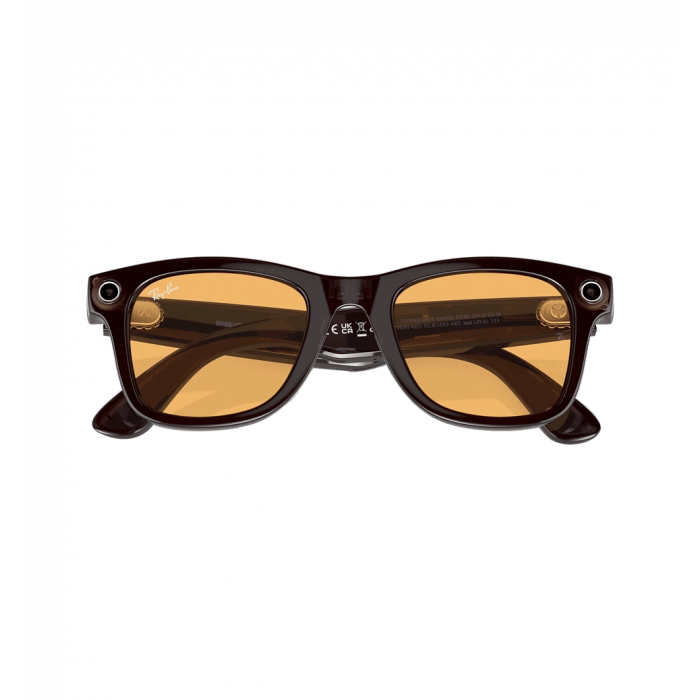 Смарт-окуляри Ray-Ban Meta Wayfarer Shiny Rebel Black/Amber size L (RW4006 675385 50-22)