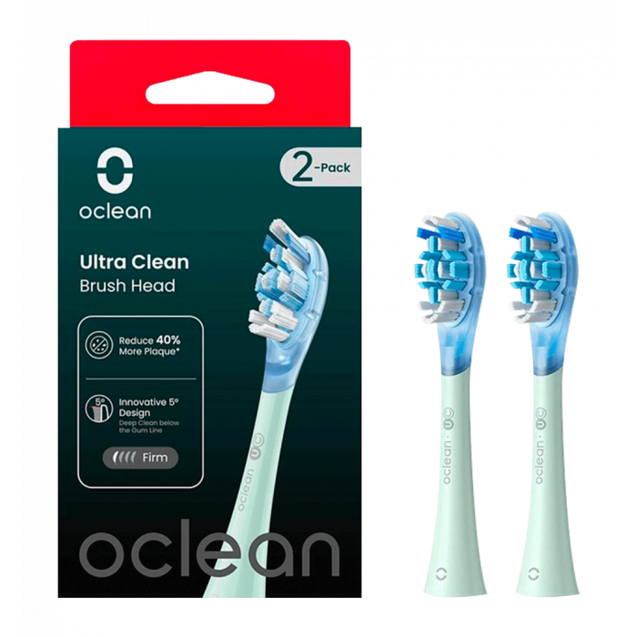 Насадка для зубної електрощітки Oclean UC01 G02 Ultra Clean Brush Head Green (2 шт) (6970810553512)