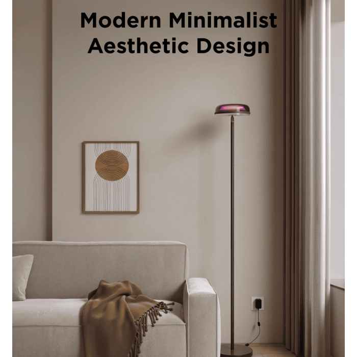 Торшер розумний Govee H60B0 Uplighter Floor Lamp, 1000Lm, RGBWW+RGBIC+WW, WI-FI/Bluetooth, чорний