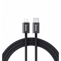 Кабель Benks D46 Type-C на Lighting Black 1м (27Вт)