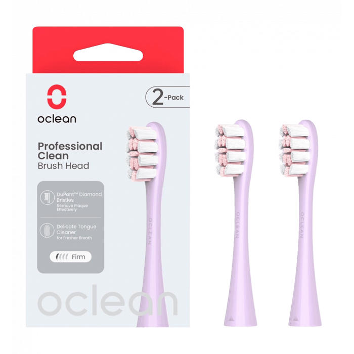 Насадка для зубной электрощетки Oclean P1C13 P02 Professional Clean Brush Head Purple (2 шт) (6970810554151)