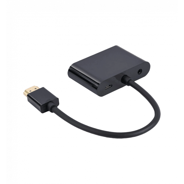 Адаптер-перехідник HDMI на HDMI/VGA Cablexpert A-HDMIM-HDMIFVGAF-01