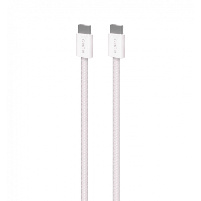 Зарядний кабель Puro Braided Cable FABK4 USB-C to USB-C, 1.5m 60W 480mbps, rose PUCCCFABK415MTROSE