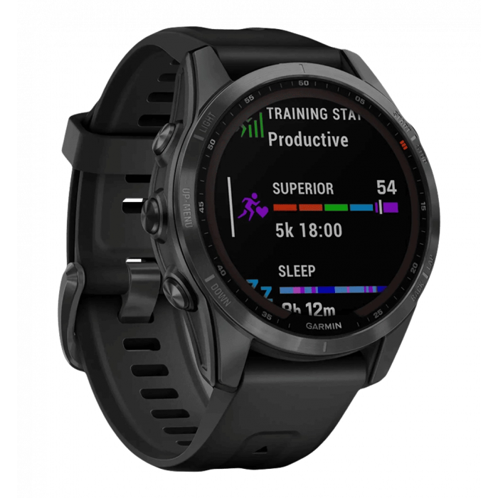 Смарт-годинник Garmin Fenix 7S Solar Slate Gray with Black Band (010-02539-12/13)