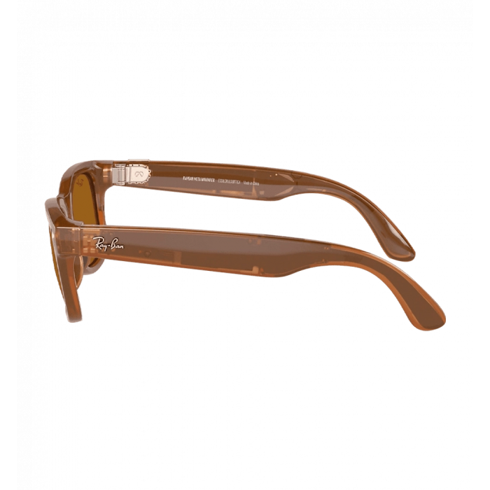 Ray-Ban Meta Wayfarer Shiny Caramel Frame Brown Lenses (RW4008 670683 50-22)