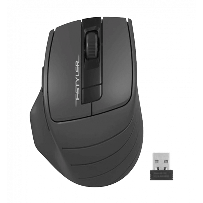 Миша бездротова A4Tech Fstyler FG30 (Grey),  USB, колір чорний+сірий
