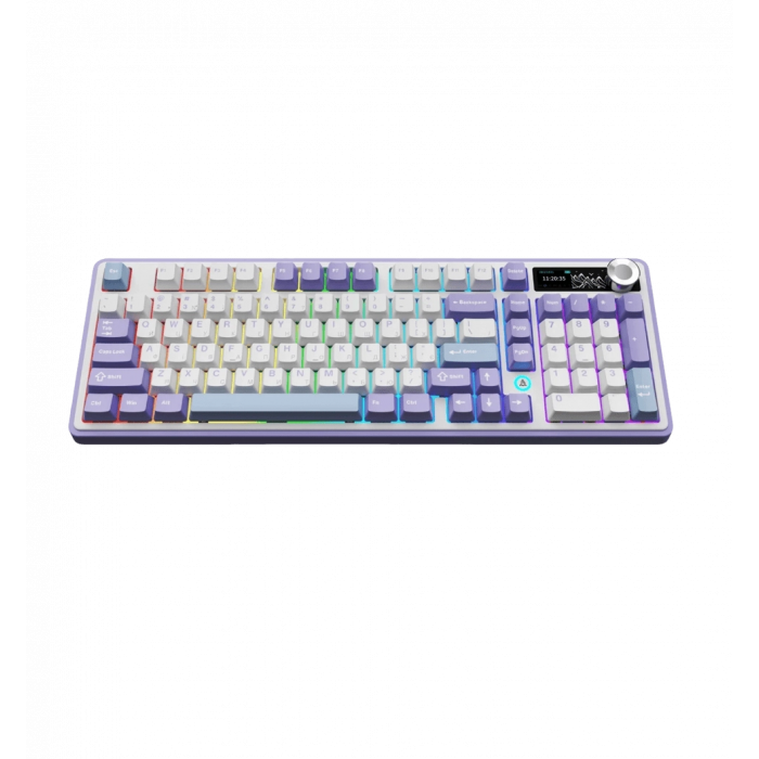 Бездротова механічна клавіатура Ajazz AK980 Clear Sky Switch - Purple (AK980-CS-PWB)