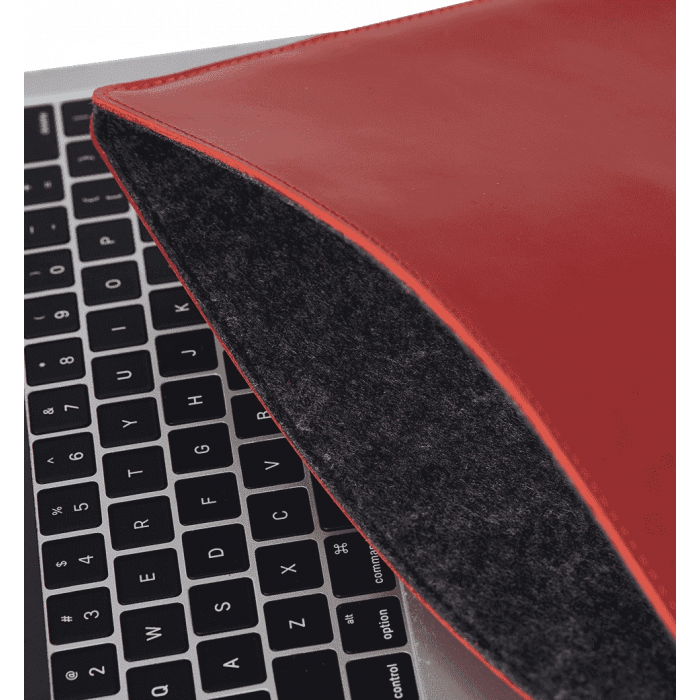 Шкіряний чохол INCARNE Gamma Plus MacBook Air 13" 2018-2022 червоний