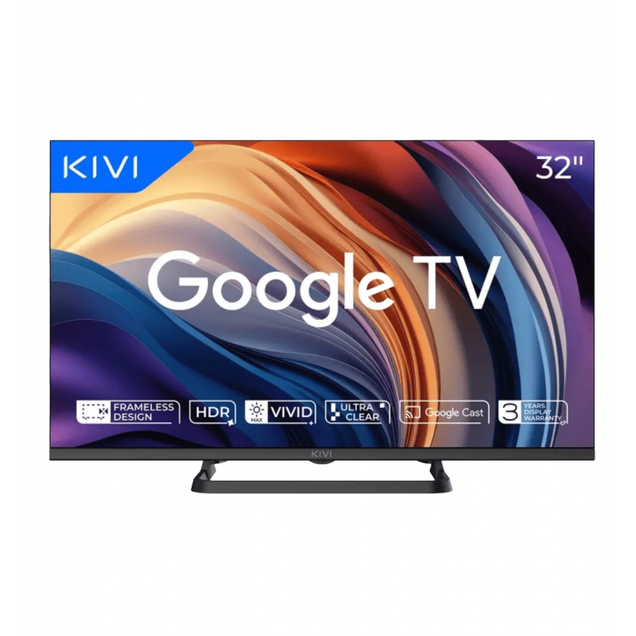 Телевізор KIVI 32", HD, Google TV 32H710QB