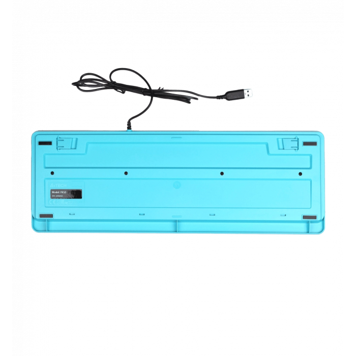 Клавіатура A4Tech Fstyler FK10 (Blue) , USB, чорний+ блакитний