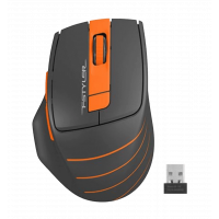 Миша бездротова A4Tech Fstyler FG30S (Orange), безшумна, USB, колір чорний+помаранчевий