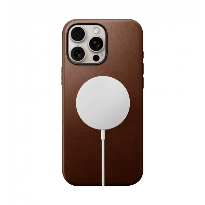 Чохол Nomad Modern Leather Case Brown for iPhone 16 Pro (NM01696285)