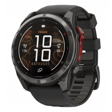 Смарт-годинник Garmin Fenix 8 Pro (51 mm) MicroLED Sapphire, титан Carbon Gray DLC із силіконовим ремінцем (010-03380-01)
