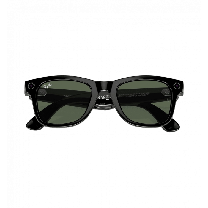 Ray-Ban Meta Wayfarer Large Shiny Black G15 Green Lens (RW4008 601SM153)
